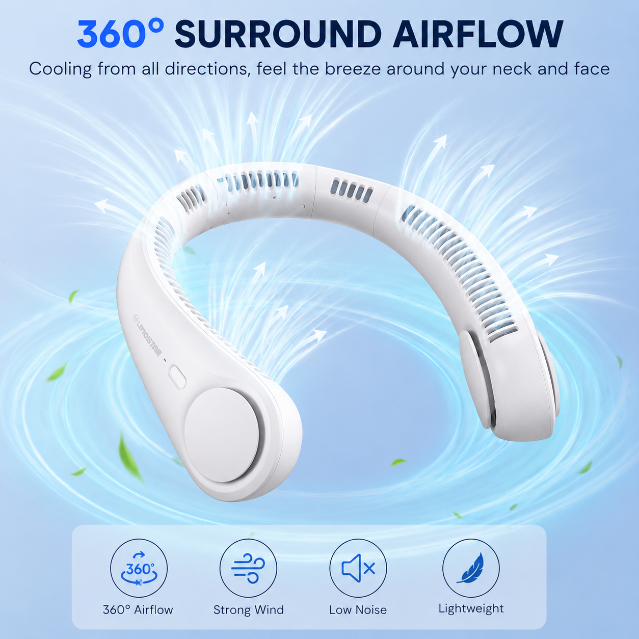 Portable Neck Fan, Hands Free Bladeless Fan